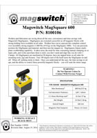 Магнитный фиксатор Magswitch MagSquare 600