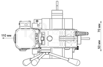 Схема позиционирования магнитного сверлильного станка BDS MAB-825 KTS