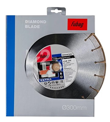 Алмазный отрезной диск Fubag Universal Extra диаметром 300 мм / 25.4 мм