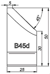 B45d 45° Резец для снятия фаски