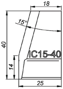 IC15-40 15° Резец для внутренней калибровки (для ∅ больше 56 мм)