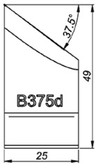 B375d 37.5° Резец для снятия фаски 
