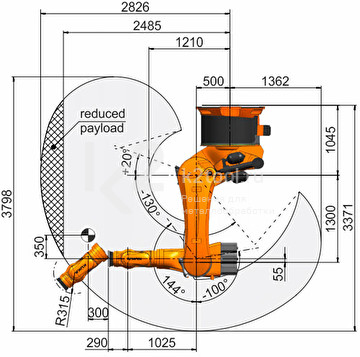 Промышленный робот KUKA KR 360 FORTEC, KR 360 R2830 C