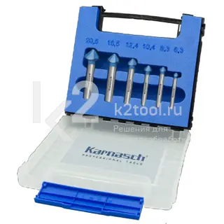 Набор зенковок Karnasch, артикул 20.1657 (HSS-XE  + BLUE-TEC покрытие, 100°)