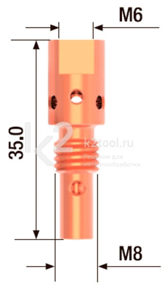 Адаптер контактного наконечника Fubag M8×35 мм, арт. FB.TA.M8.35, 5 шт