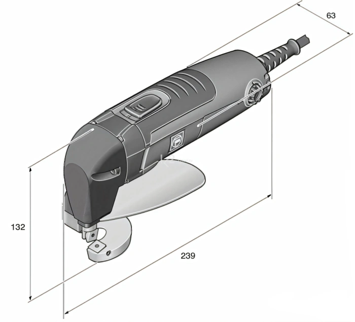 Ножницы листовые Fein BLS 1.6 E габариты
