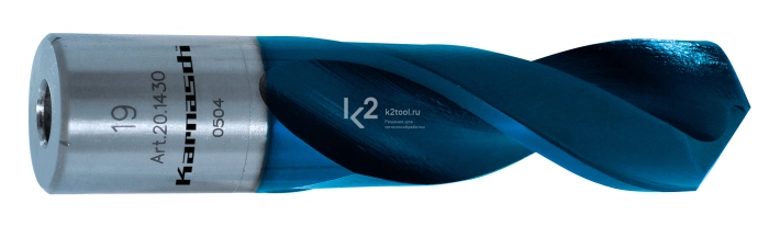 Спиральные сверла из порошковой стали с покрытием DuraBlue. Глубина сверления 40 мм. Диаметры 17–27,5 мм.
