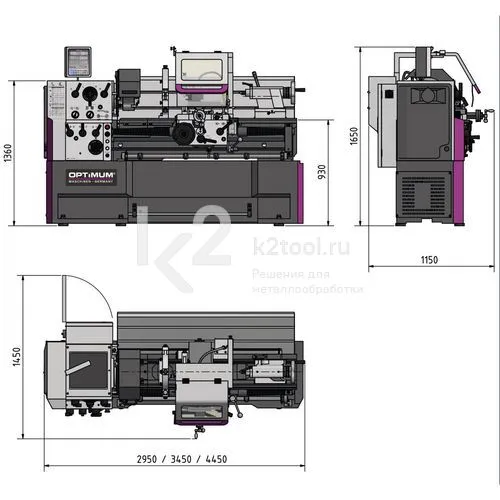 Токарный станок Optimum OPTIturn TH 5615D