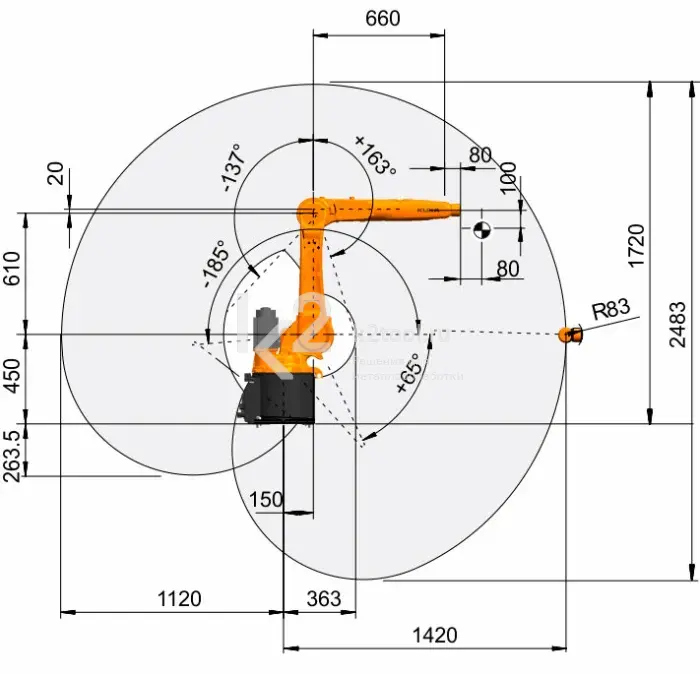 Промышленный робот KUKA KR CYBERTECH nano KR 8 R1620-2